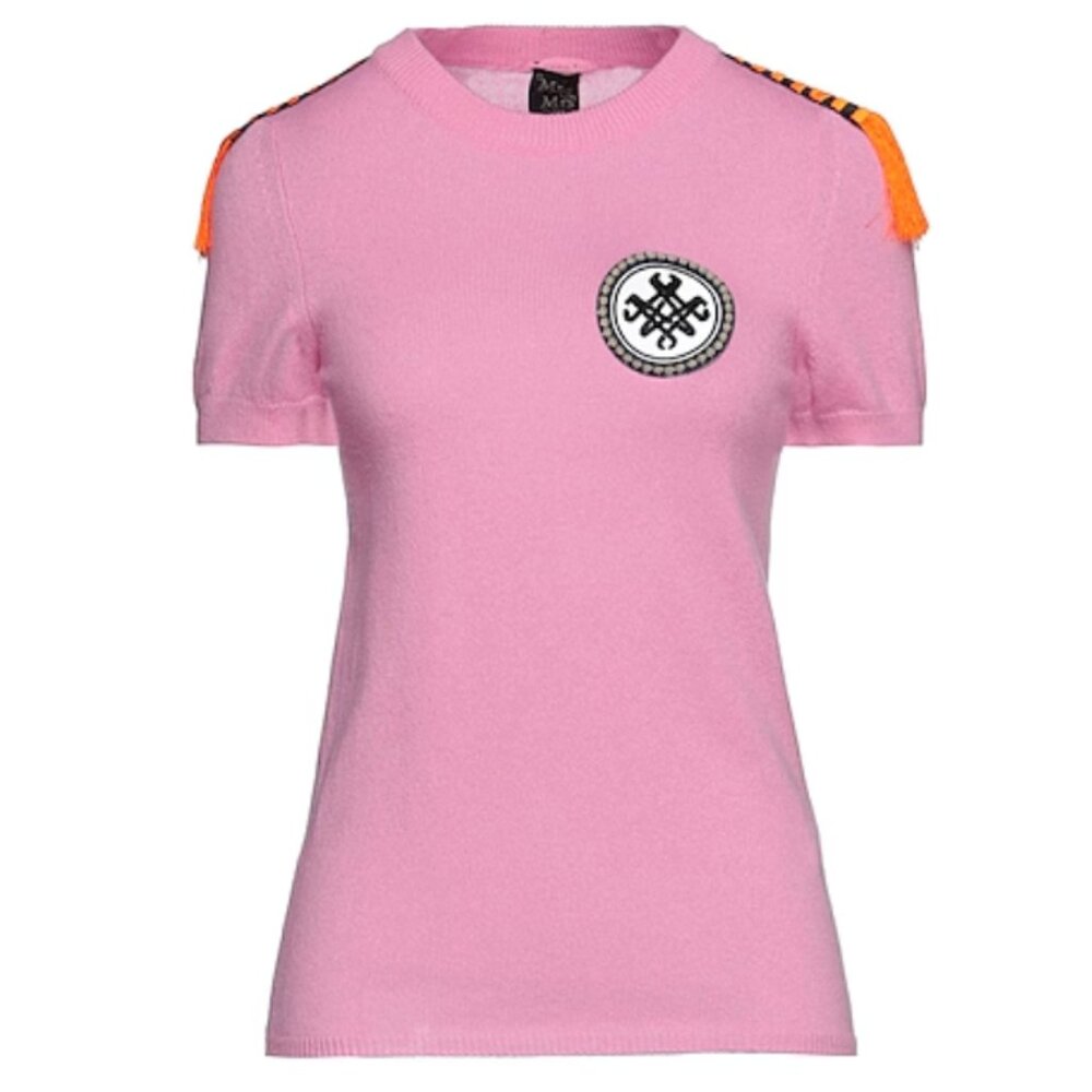 Cashmere NEW XS Mr and Mrs Italy Pink Jumper Sweater € 188 Womens Luxury logo